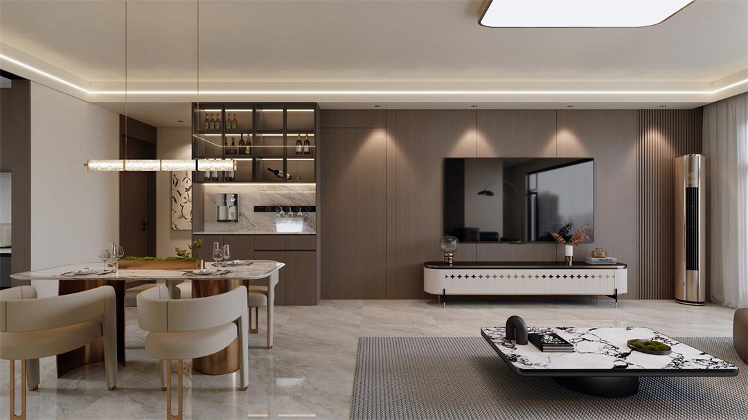 中海觀(guān)園132㎡ | 拯救審美疲勞！暖棕意式風(fēng)的家，溫暖又松弛