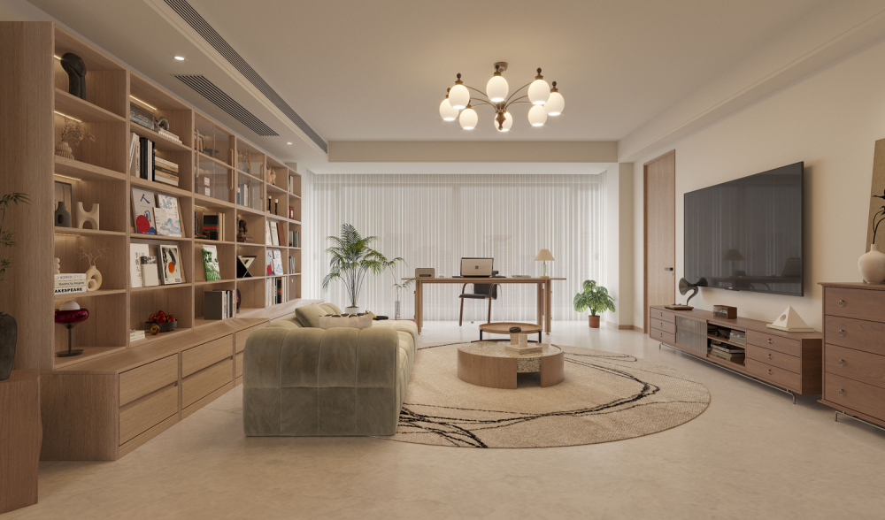 舊房改造 | 住進(jìn)知識(shí)分子味的松弛原木家，170平“高智感”百看不厭！